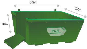 12m³ Skip Bin Size Dimension
